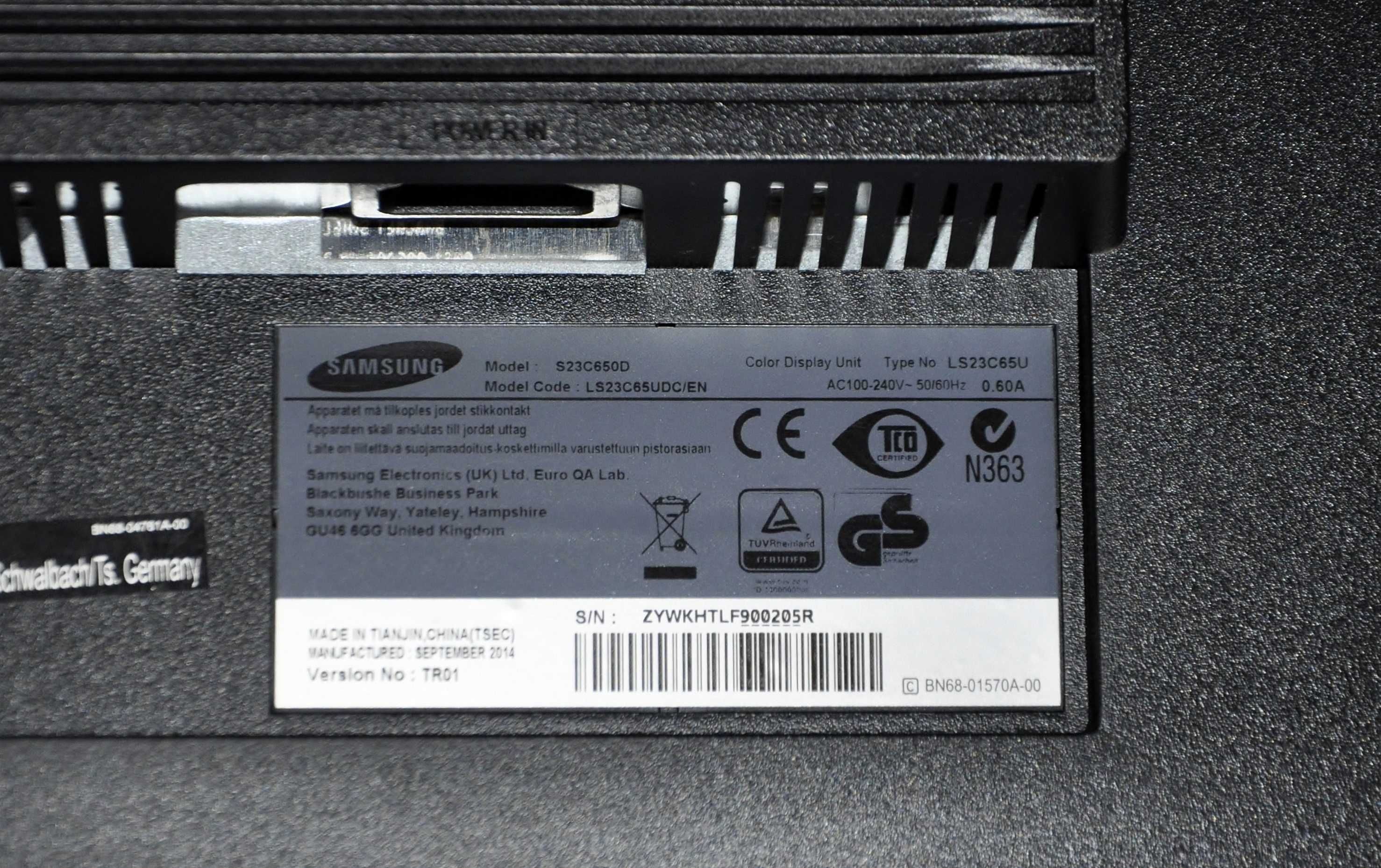 Monitor Samsung S23E650 (1920x1080) FULL HD 16:10 LED