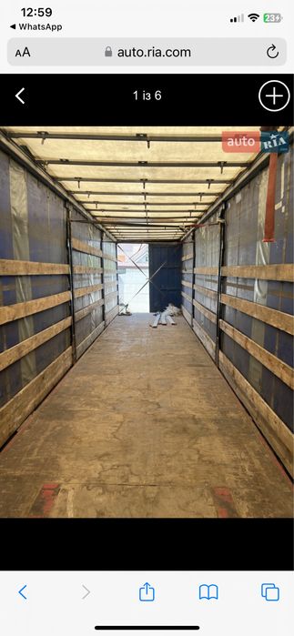 Продам тентований борт (штора) напівпричіп