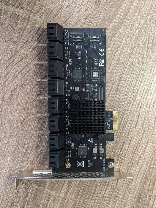Контролер для підключення HDD / SSD PCI-E x1 → 16 портів SATA