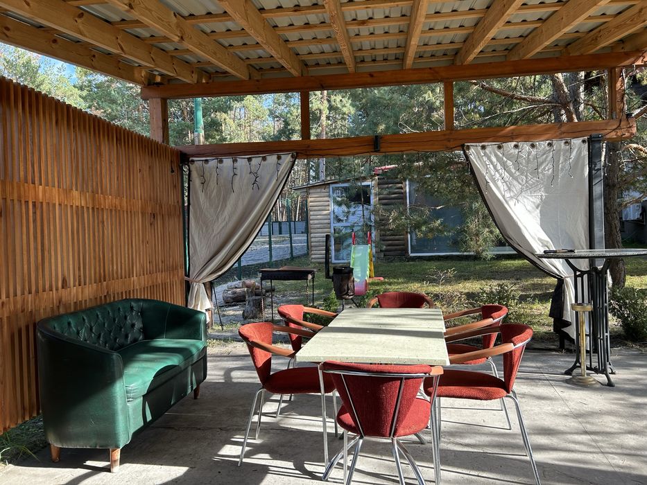 Аренда дома , чан в  сосновом лесу на берегу реки Днепр, посуточно