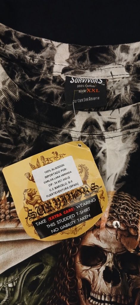 Футболка велика XXL, череп, скелет
