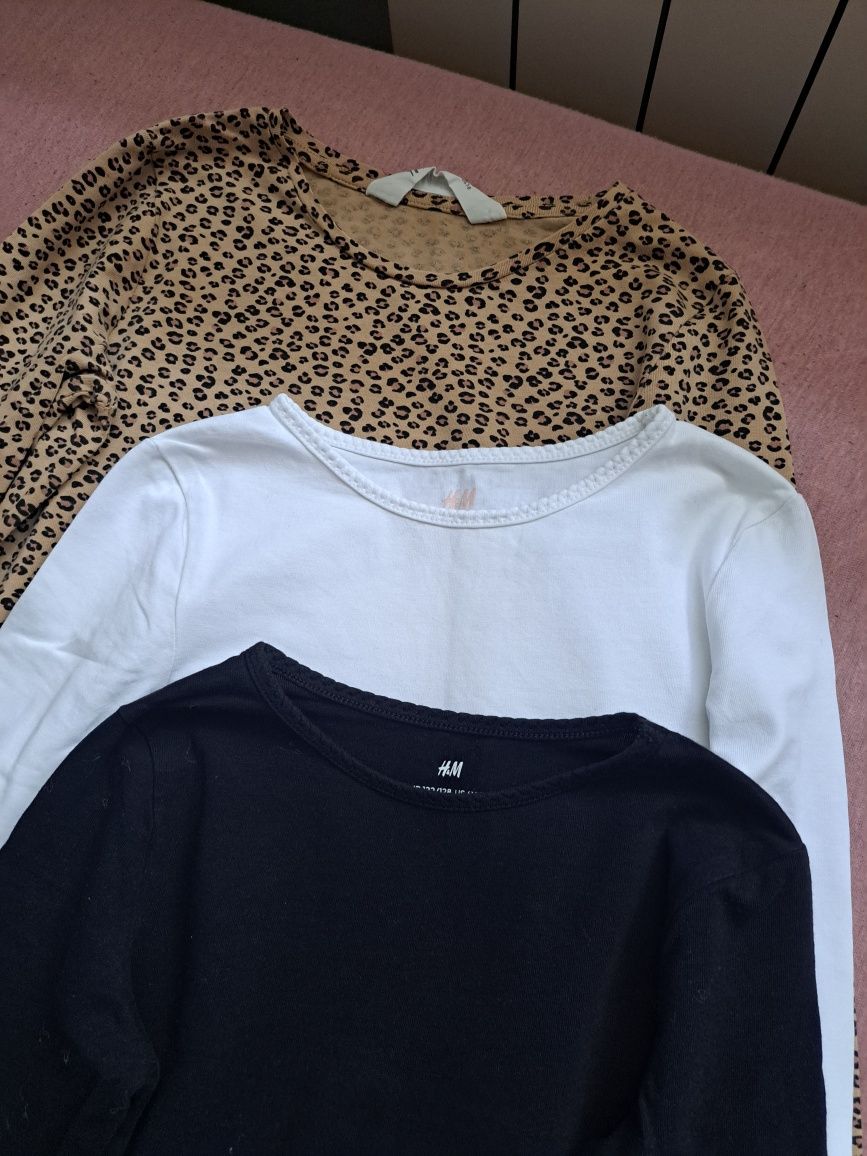Koszulka bluzka h&m długi rękaw 122/128