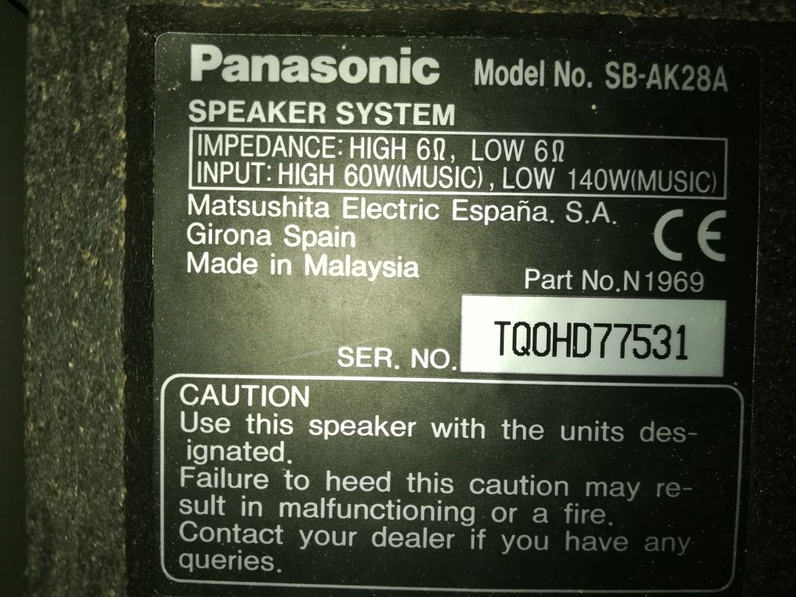 Panasonic SBAK28A