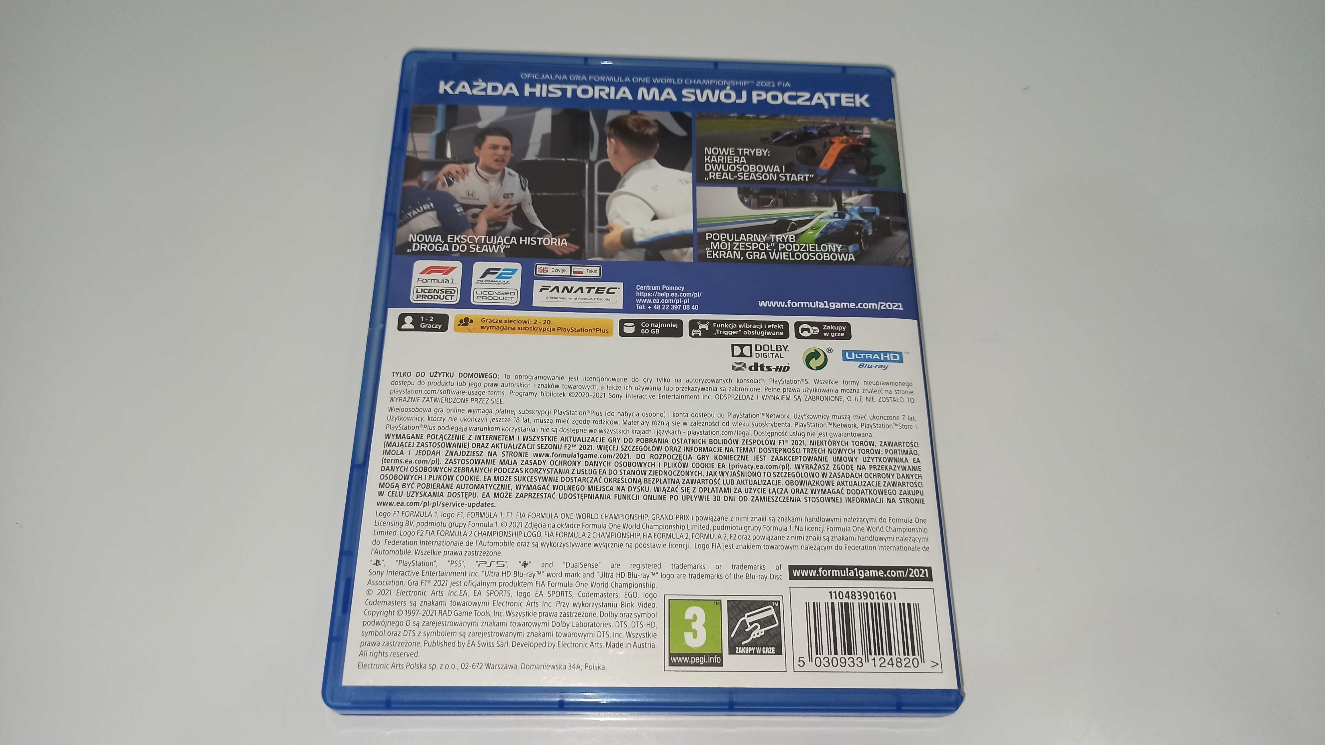 ps5 FORMUŁA 1 F1 2021 PL po polsku wyścigi bolidów F1,