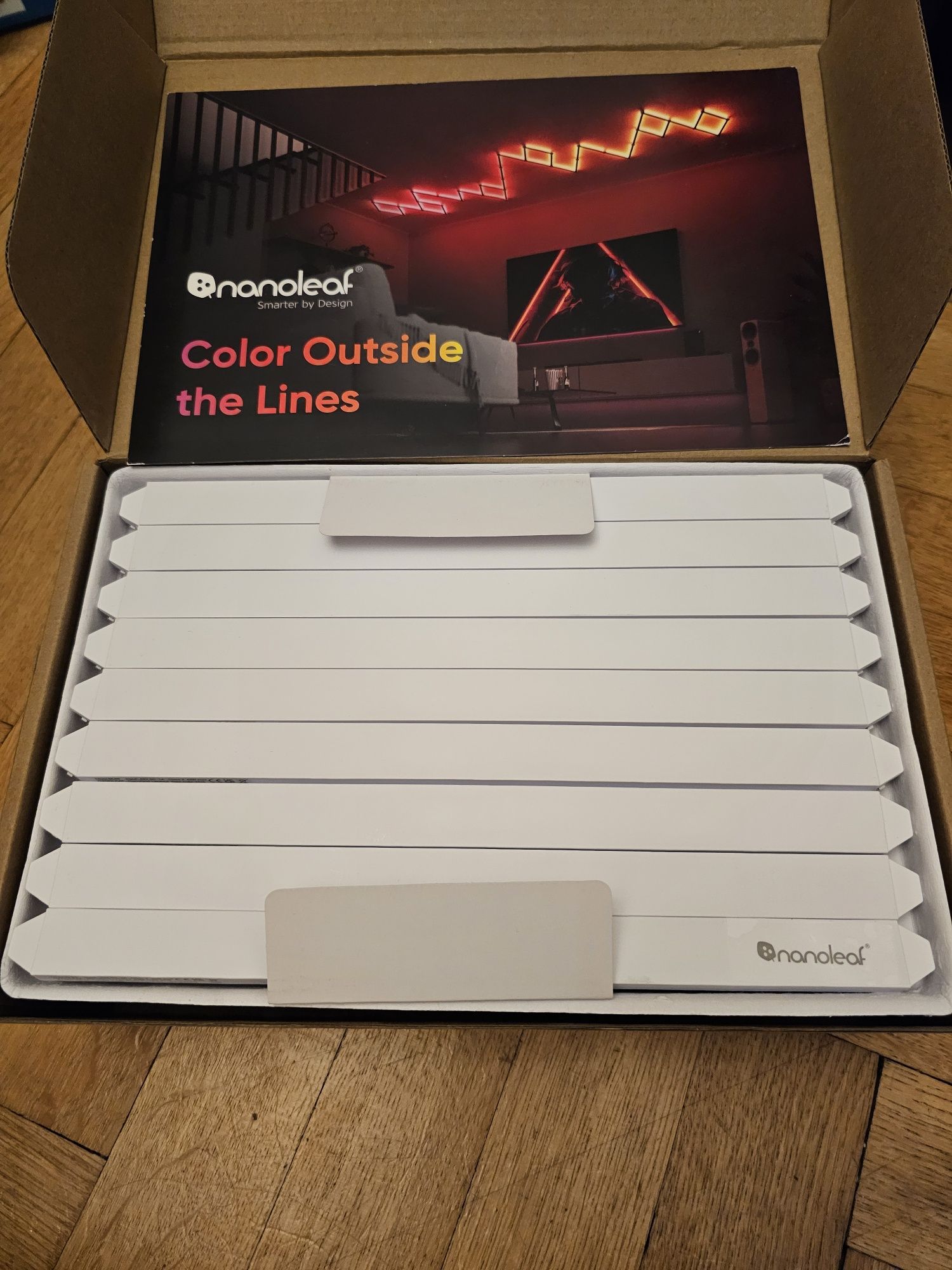 Nanoleaf Lines 9 Listw Świetlnych Starter Kit HomeKit 9szt 60 degrees