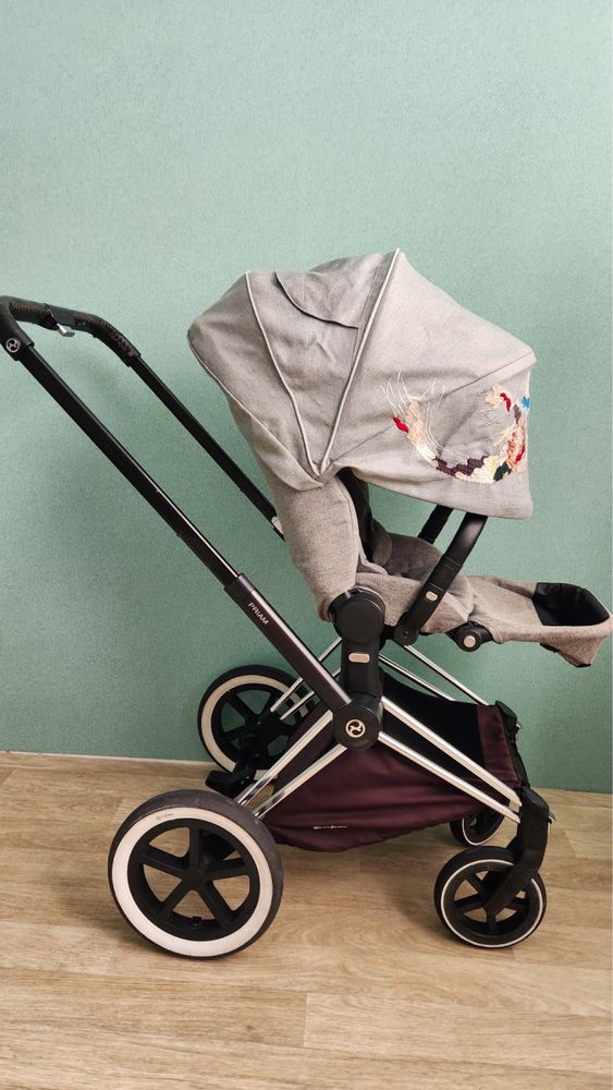 Коляска-прогулка Cybex Priam + зимовий чохол + автокрісло
