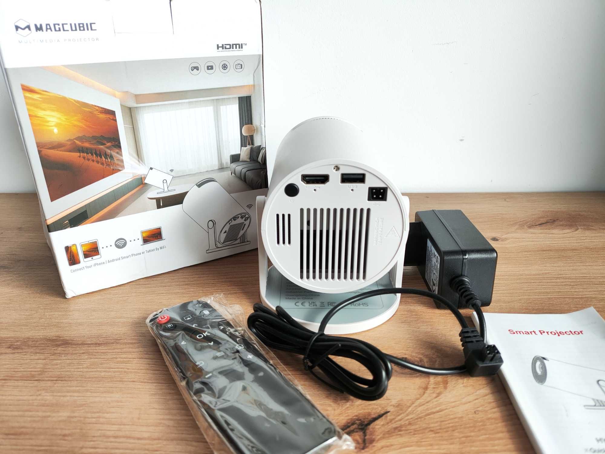 Nowa WERSJA! Przenośny projektor,rzutnik MAGCUBIC HY300 PRO 4K WiFi BT