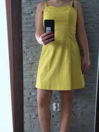 Sukienka HM żółta elegancka