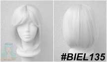 Krótka biała peruka bob z grzywką krótki biały wig 2B Nier Automata