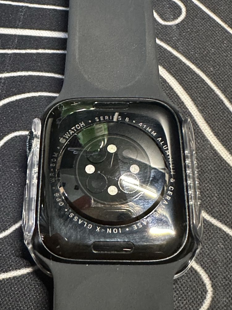 Apple Watch series 8 41mm Midnight + gratis etui i paski super stan 90