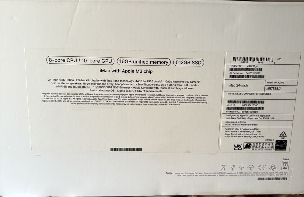 iMac 24” M3 (16/512, 8CPU/10GPU, 4 порти) - ідеальний стан.