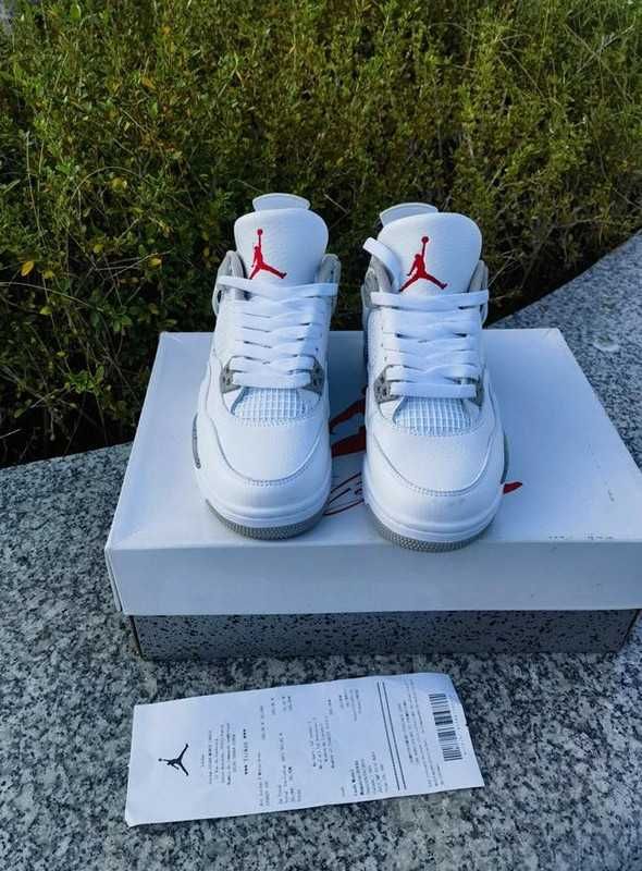 Jordan 4 Retro Biały Oreo Trampki unisex damskie nowe, z metką R.39