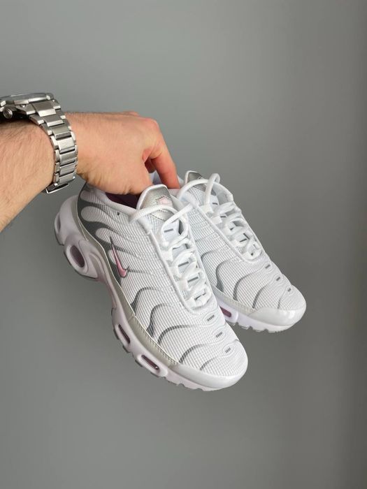 !SALE! Nike Air Max TN Plus White Grey Pink 36 37 38 39 40
