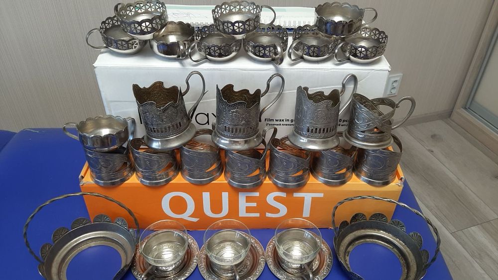 Подстаканники новые. Мельхиор.