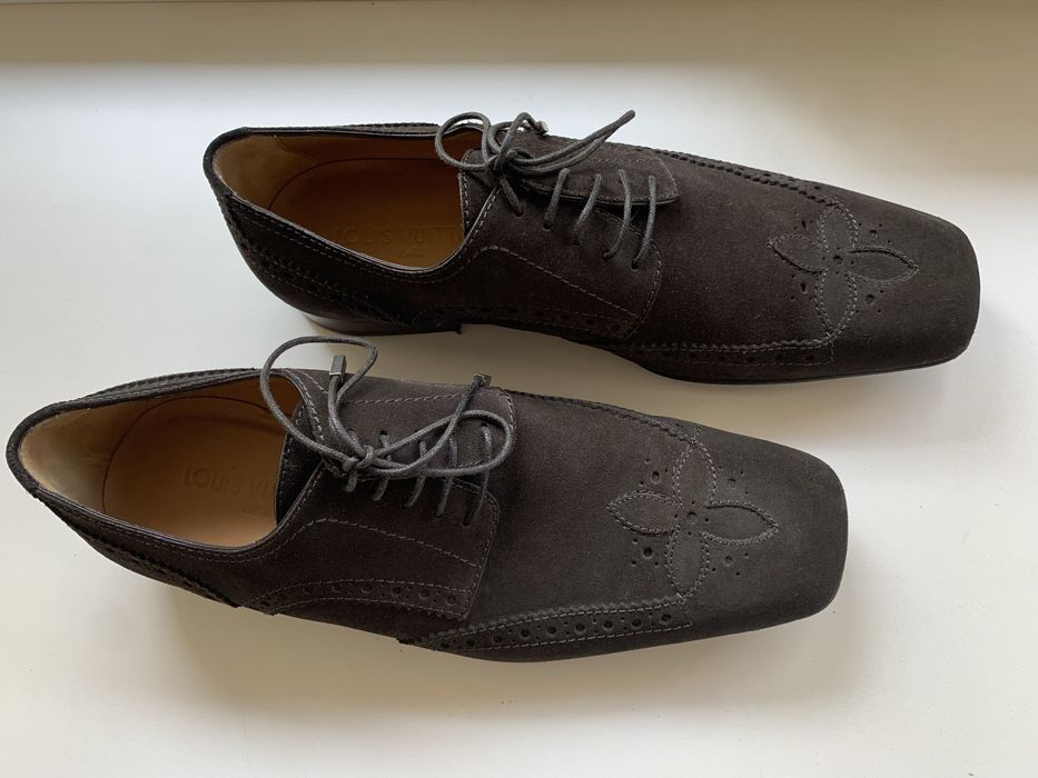Louis Vuitton туфли коричневые замшевые оригинал 40-41,5