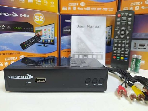 Спутниковый Full HD ресивер тюнер Mpeg4 OpenFox DVB-S2 X6 Metal IPTV