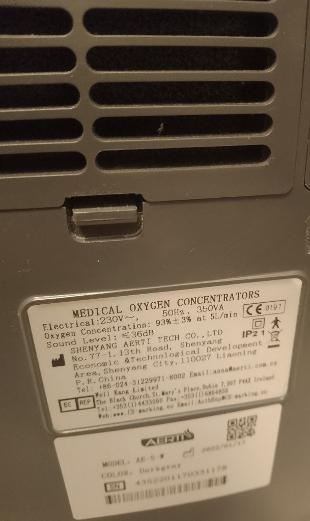 Koncentrator tlenu Aerti AE-5-W