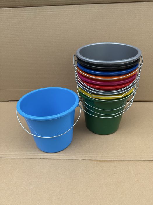 Wiadro wiaderko plastikowe 5l domowe na grzyby 10 szt kolory