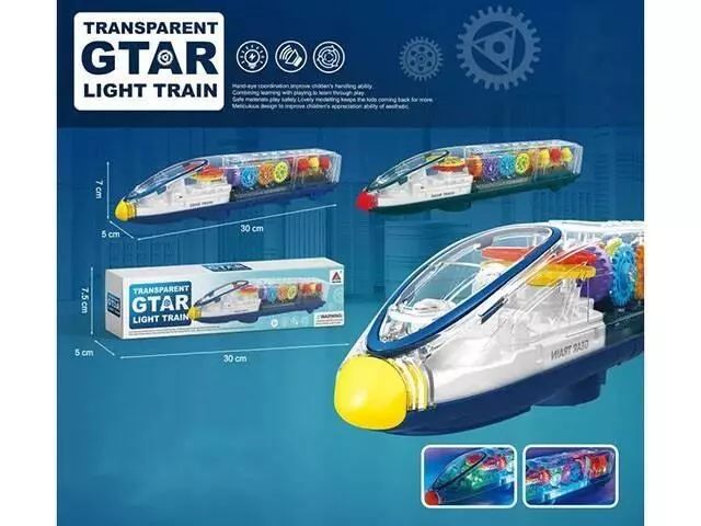 Pociąg przezroczysty światło dźwięk. Icom