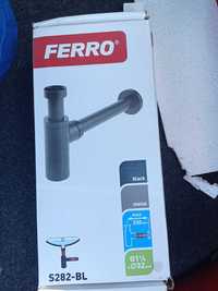 Nowy syfon umywalkowy Ferro Rotondo butelkowy czarny z rozetą S282-BL