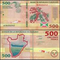 500 FRANKÓW - Burundi, 2018 rok, stan bankowy
