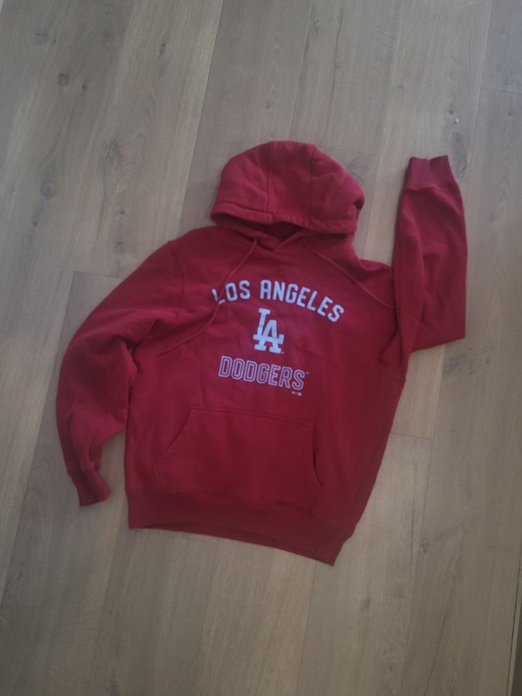 Genuine Merchandise LA  Los Angeles Dodgers bordowa bluza  z kapturem