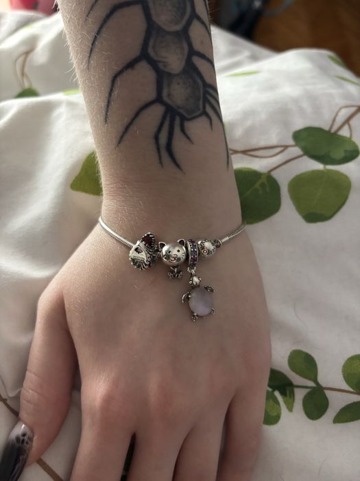 Srebrna bransoletka Pandora 17 cm