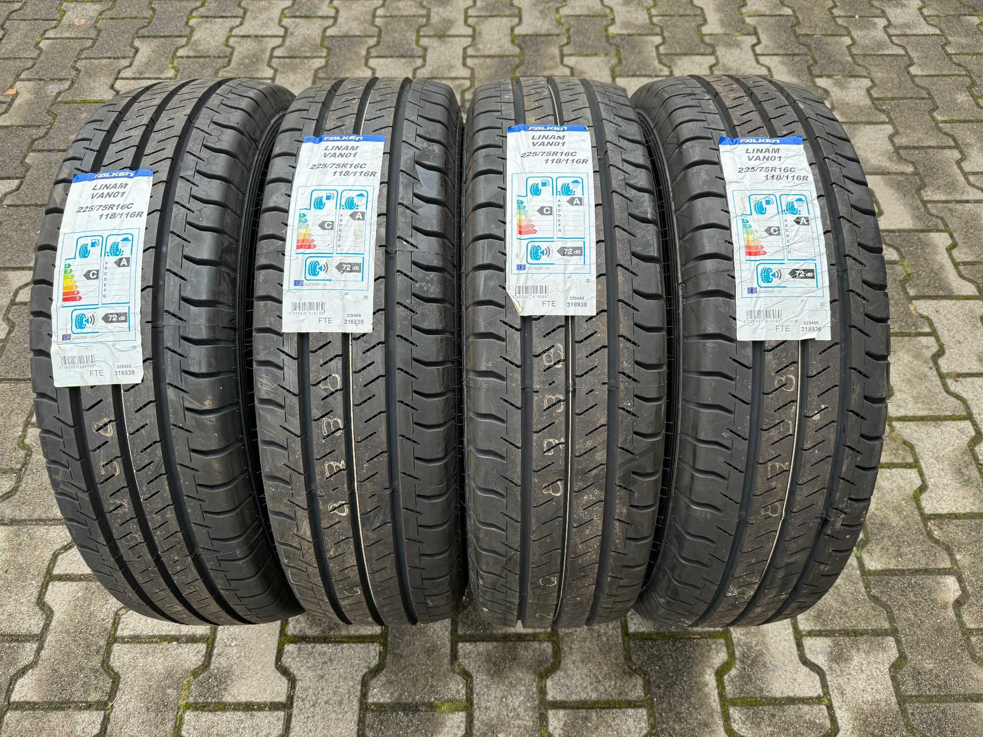 4x Nowe opony letnie dostawcze 225/75r16C FALKEN Linam VAN01 (2020r)