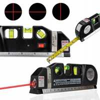 Poziomica laserowa LED poziomnica linijka z miarką HIT