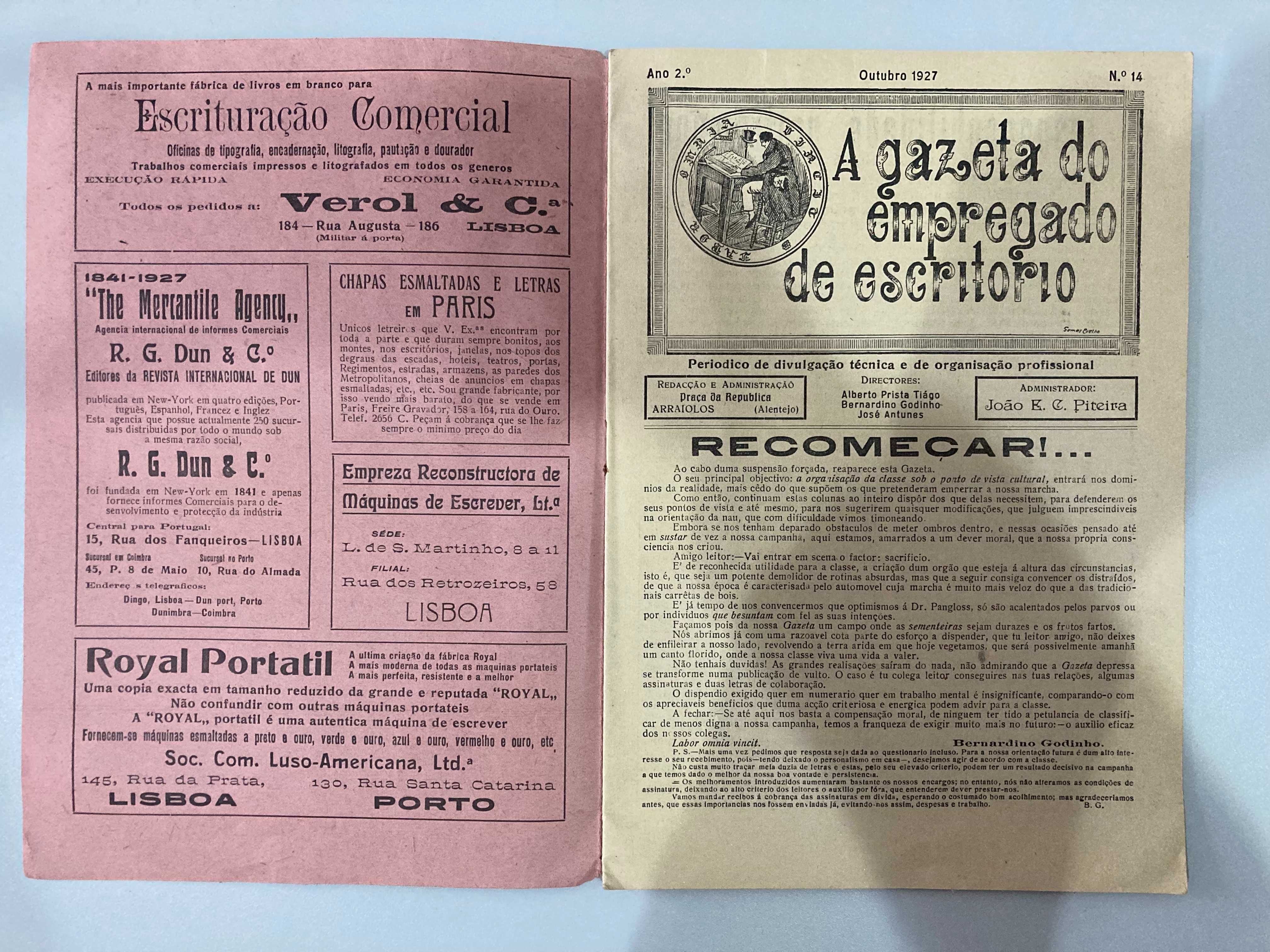 A Gazeta do Empregado de Escritório 1927