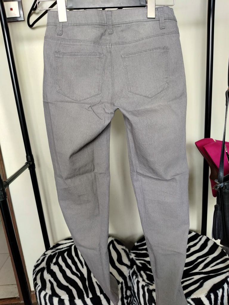 Spodnie szare jeansowe skinny rozmiar 36 nowe