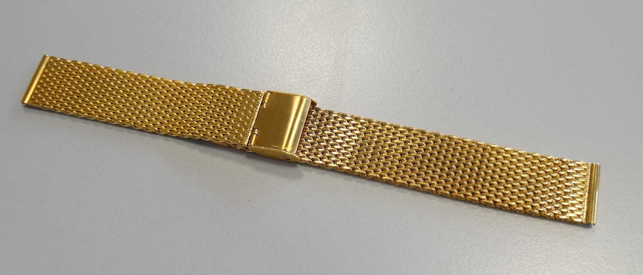 Bransoleta mesh 18mm do zegarka milano siatkowa złota