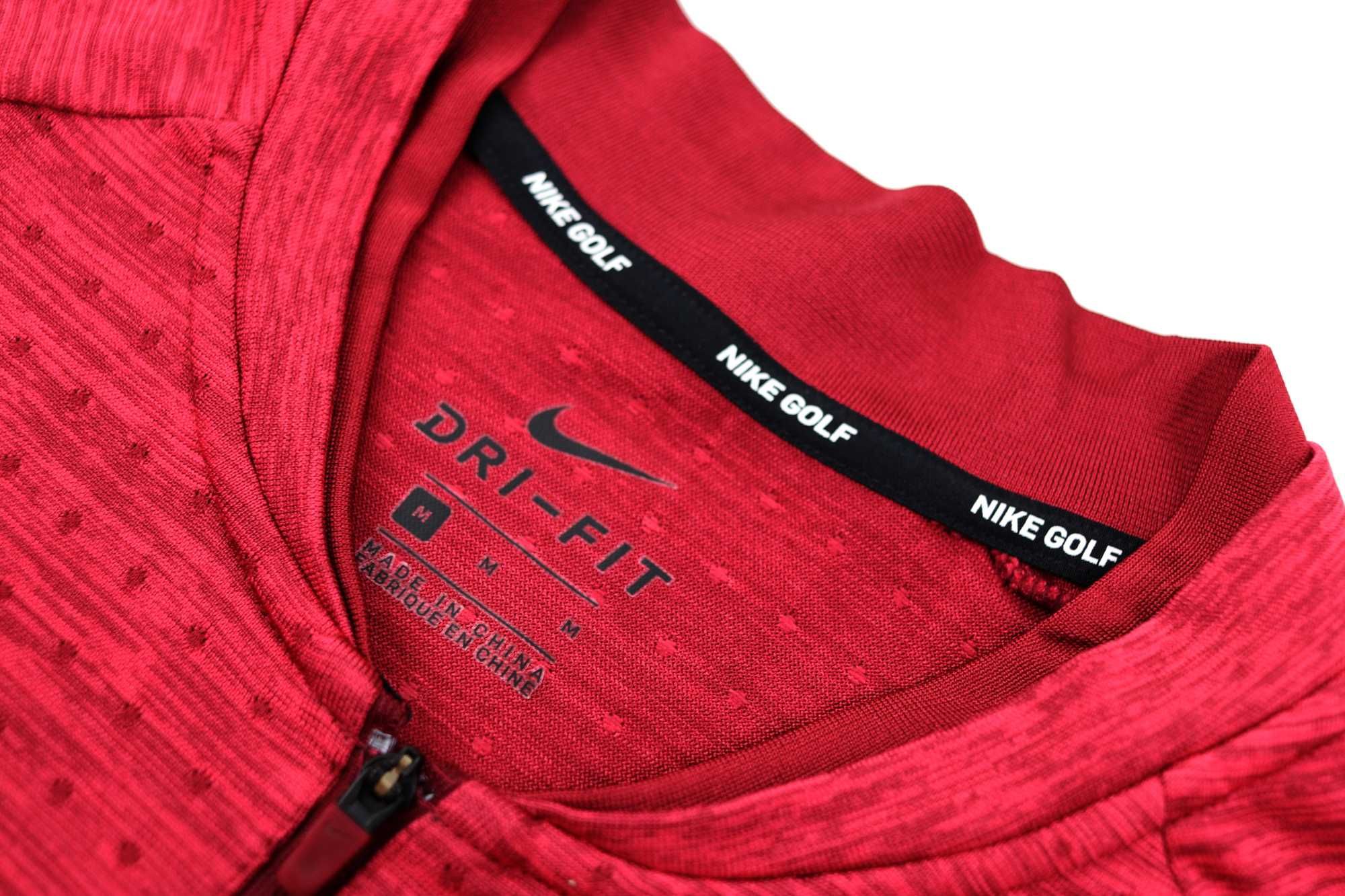 Nike Golf bluzka wiśniowy melanż stójka ZIP Man M