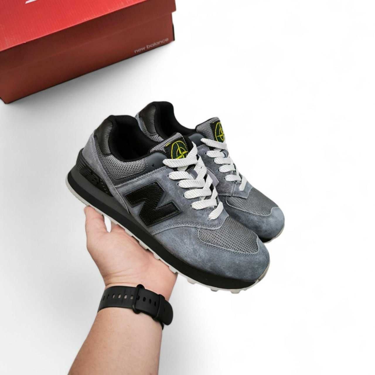 Кросівки New Balance 574 & Stone Island сірі