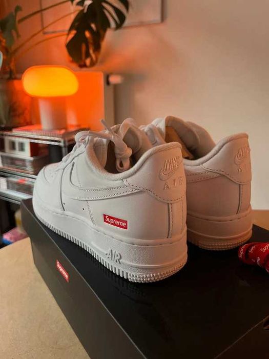 "Buty koszykówki "Nike_Air_Force_1_Low_Supreme_White R.44