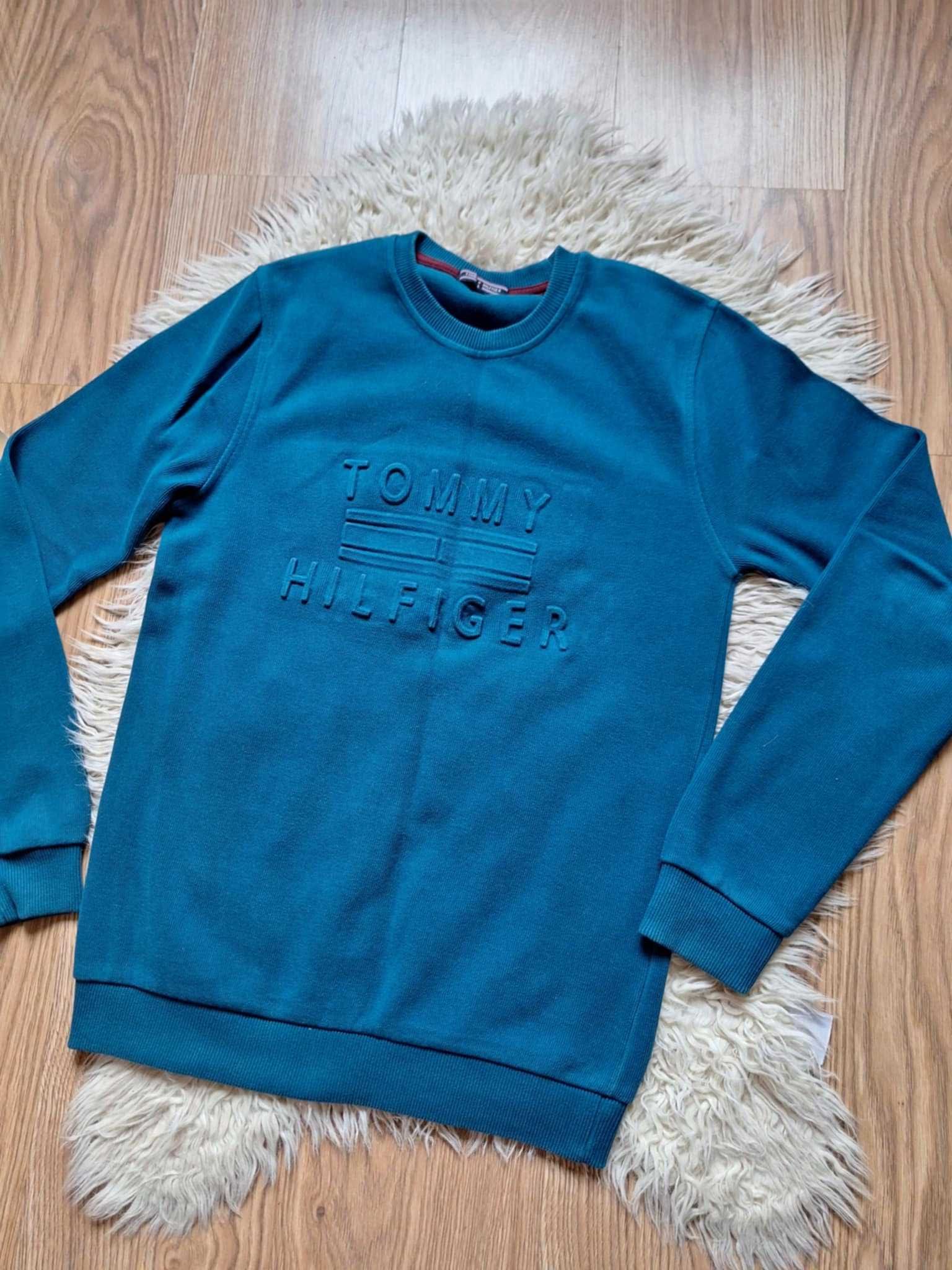 Bluza niebieska ,turkus z logo