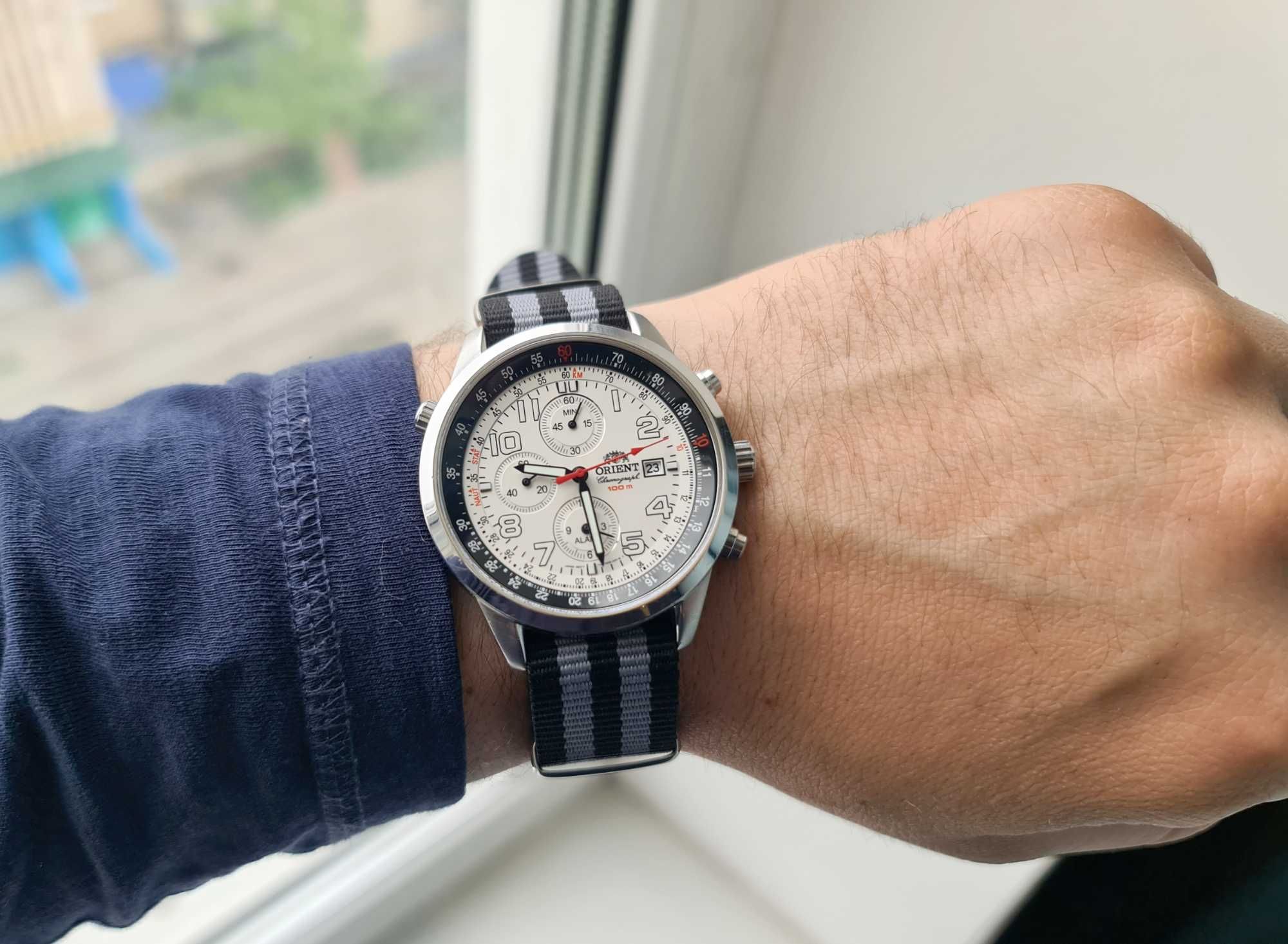 Чоловічий годинник часы Orient FTD0900AW0 Chronograph Sapphire Alarm
