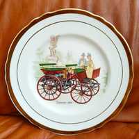 Angielska porcelana - talerz dekoracyjny Daimler 1886