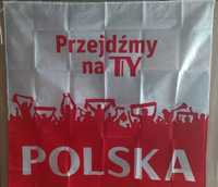 Flaga Polski -kibic-Tyskie-Przejdźmy na Ty