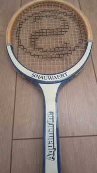 Drewniana rakieta tenisowa Snauwaert Aquamarine vintage