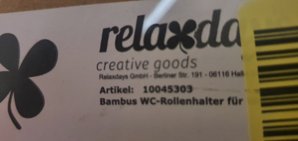 Relaxdays bambusowy uchwyt na papier toaletowy do łazienki toalety