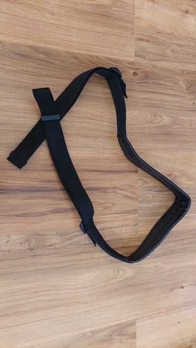 Pas do noszenia statywu pasek do aparatu długi czarny skórzany stylowy