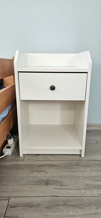 IKEA HAUGA Stolik nocny, biały 40x36 cm