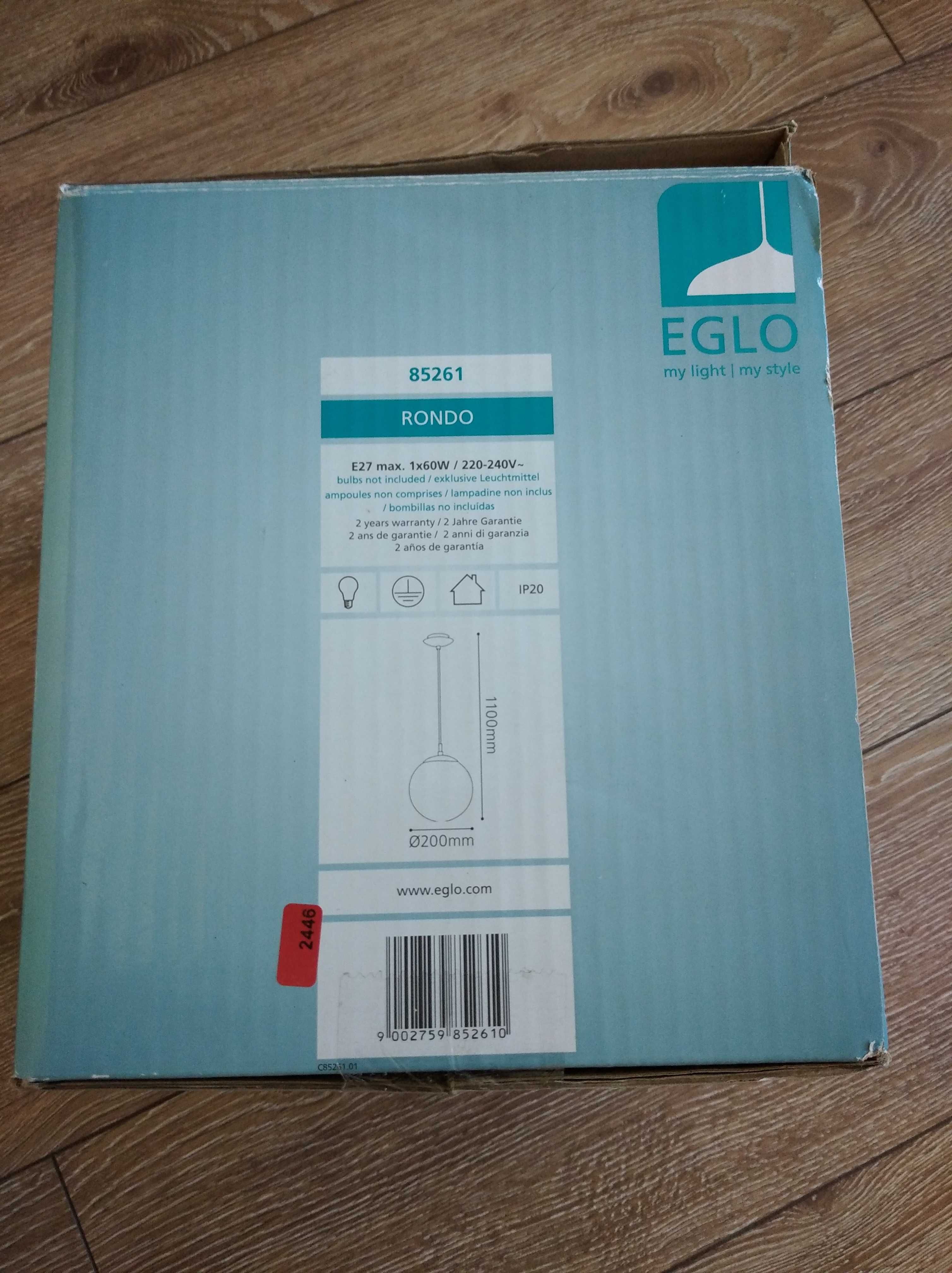 Eglo - Lampa wisząca 1xE27/60W biały
