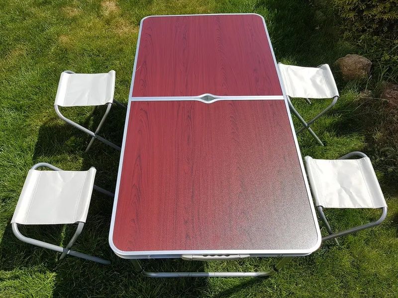 Стол  раскладной + 4 стула / стол для пикника похода / стіл стільці