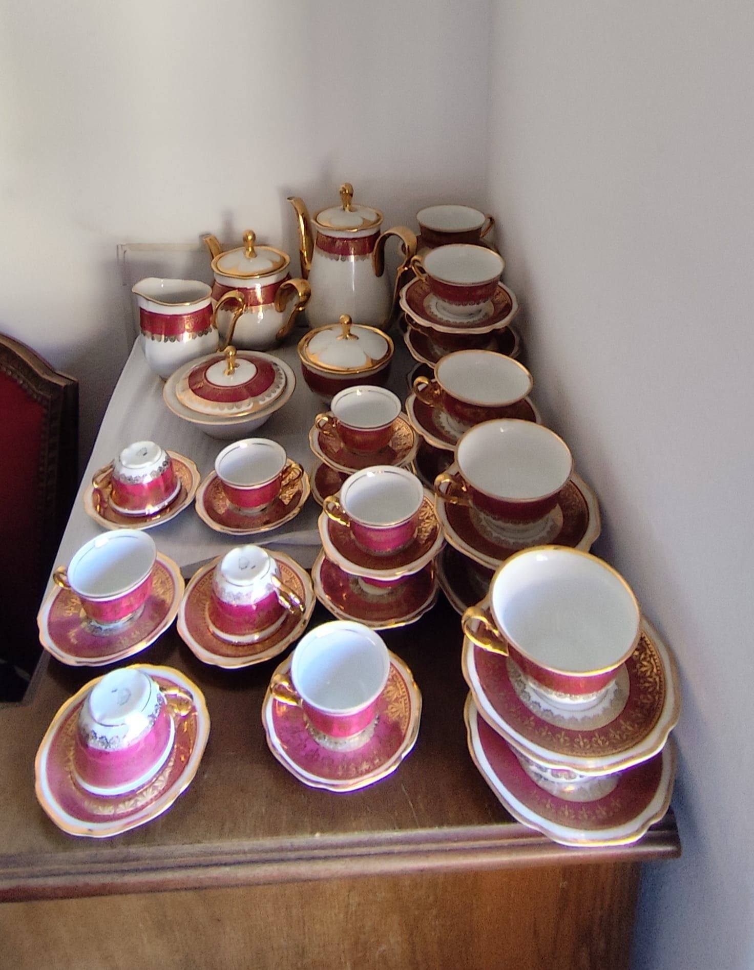 Serviço de chá e café porcelana Mauá