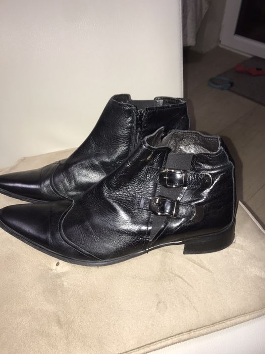 Botki   damskie skorzane