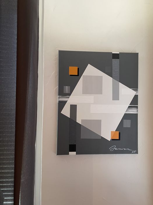 Obraz abstrakcja, akryl, płótno, 40x50cm.
