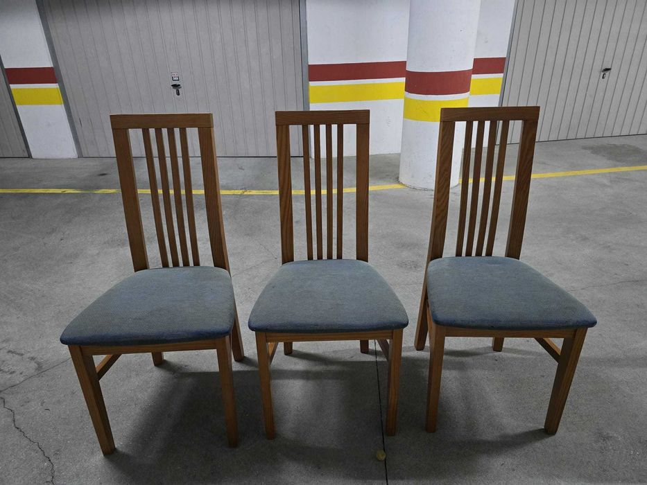 Conjunto de 3 Cadeiras em Madeira – Muito Resistentes e Confortáveis