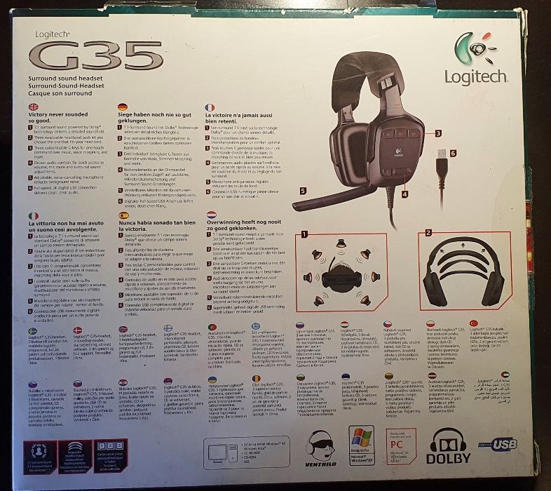 Auscultadores Logitech G35